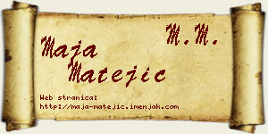 Maja Matejić vizit kartica